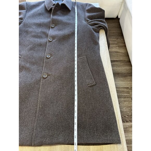 Lauren Ralph Lauren Wool Cashmere Brown Overcoat Peacoat Men's Size 42R - Picture 7 of 9